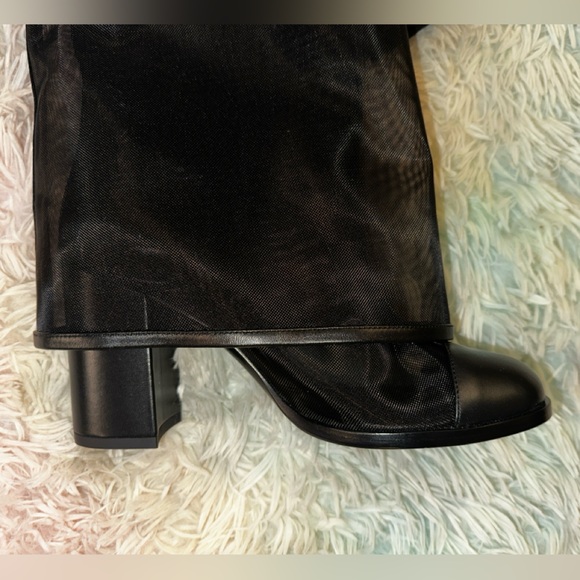 CHANEL Mesh Lambskin Cap Toe Ankle Boots Size 37 - Picture 5 of 13